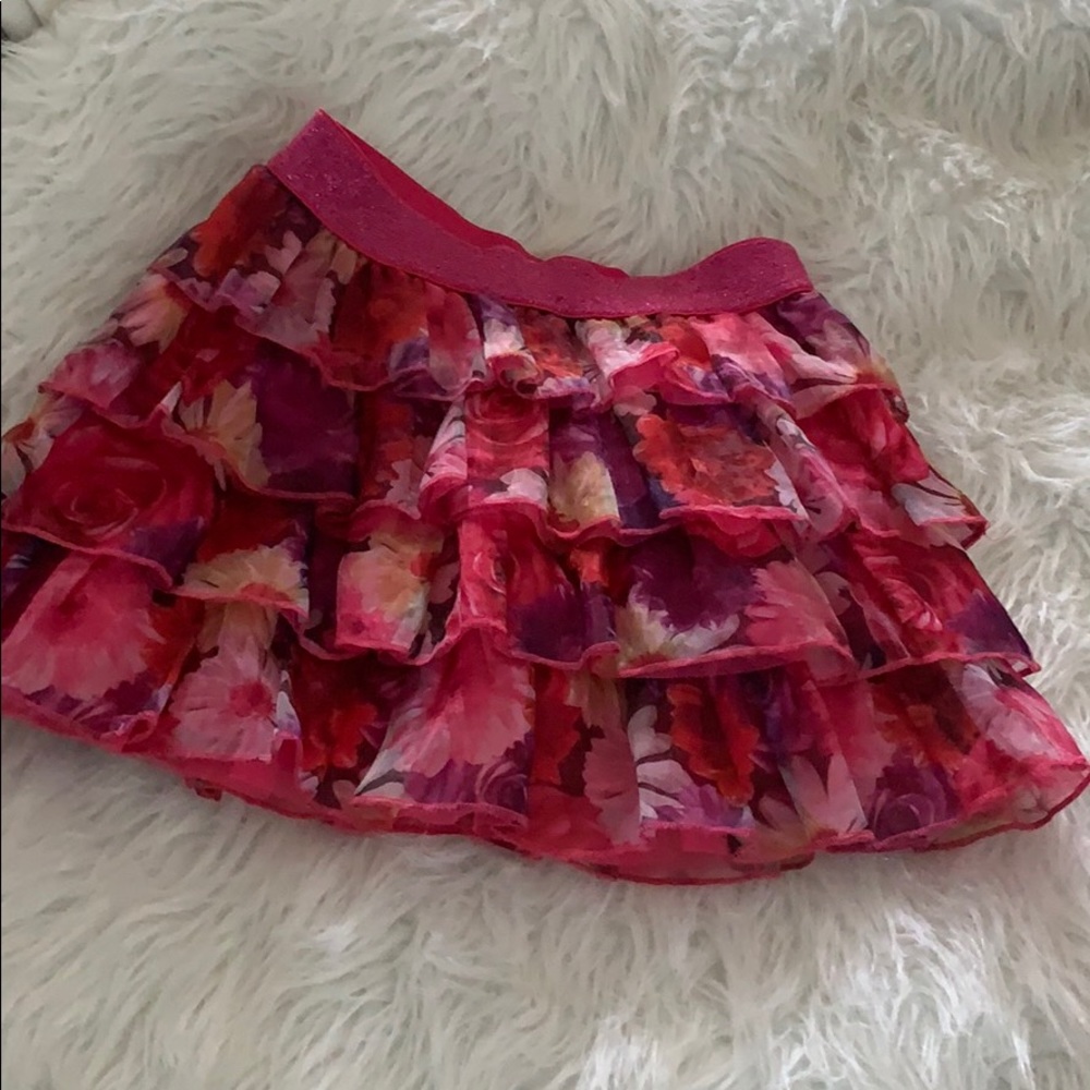 Girls floral mini skirt
